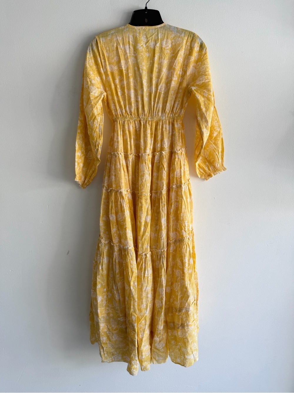 New! Free People Sunshine Yellow Pappiet Chintzy Floral Midi Dress 8434 - Picture 6 of 16